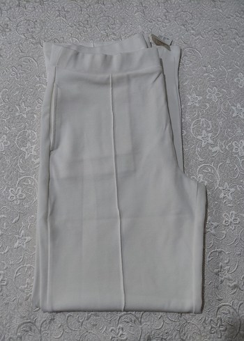 LC Waikiki beyaz Kadın Keten Pantolon - Görsel 2