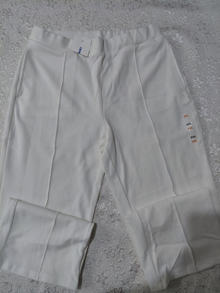 LC Waikiki beyaz Kadın Keten Pantolon - Görsel 5