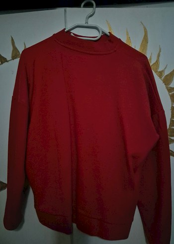 Kırmızı Oversize Kadın Sweatshirt