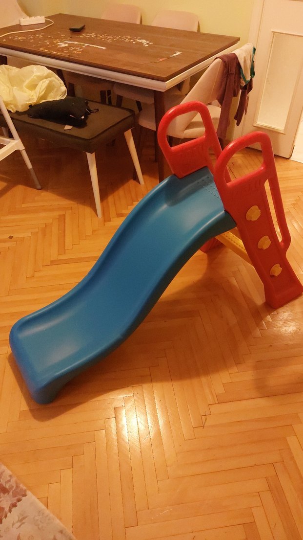 Koyu Mavi Çocuk Kaydırağı - Görsel 3