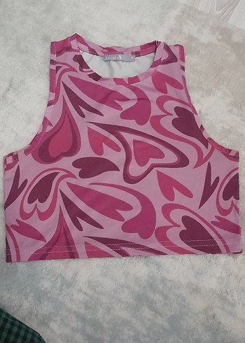 Pembe Desenli Kolsuz Mini Atlet