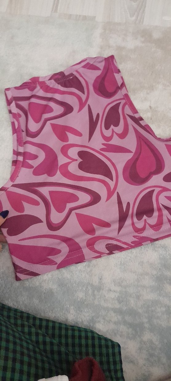 Pembe Desenli Kolsuz Mini Atlet - Görsel 3