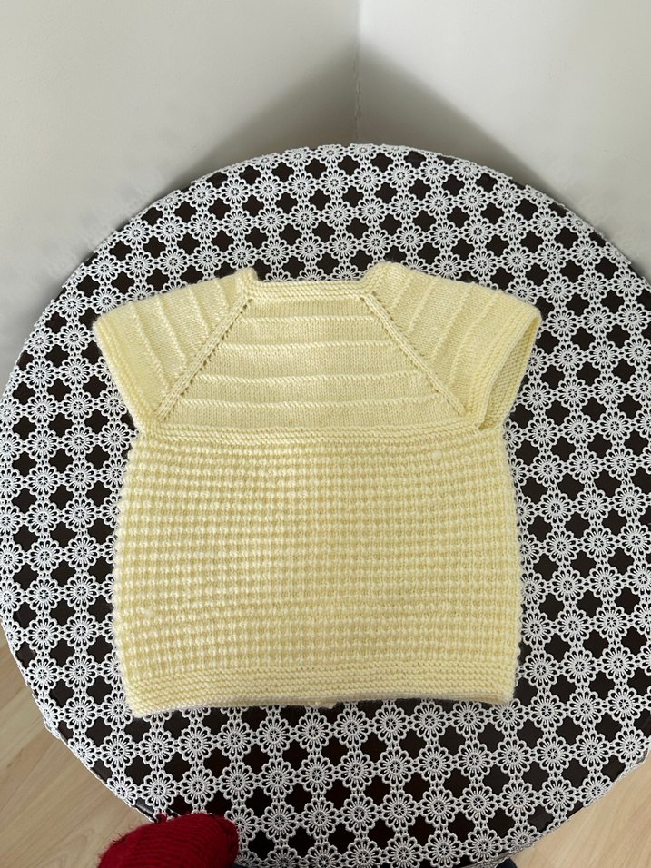 Kız Çocuk Sarı Triko Kolsuz Yelek - Görsel 3