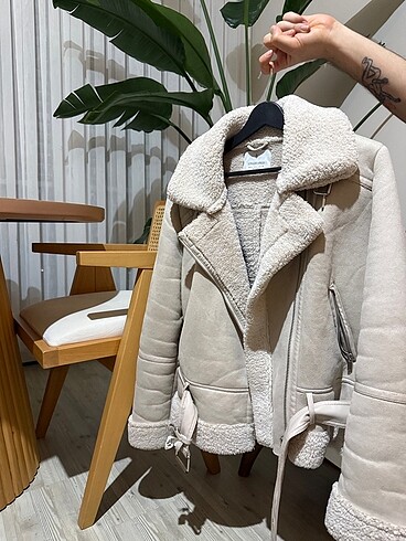 l Beden ten rengi Renk Stradivarius biker ceket