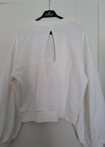 l Beden beyaz Renk Nikkie Baskılı Beyaz Kadın Sweatshirt