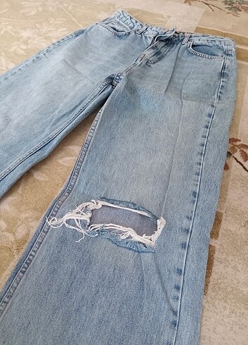 38 Beden mavi Renk Yüksek bel mavi wide leg pantolon trendyolmilla