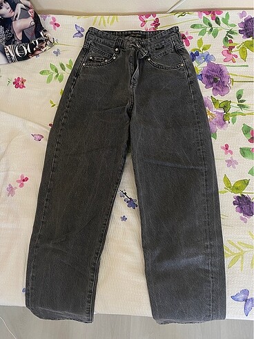 Antrasit mom jean