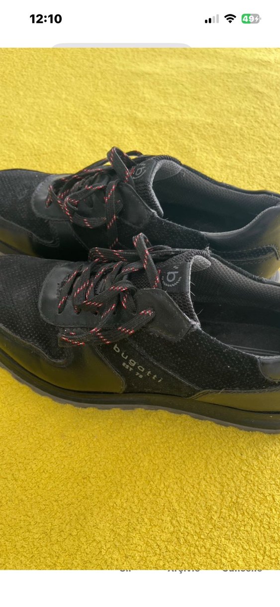 Siyah Sokak Stili Erkek Ayakkabı Bağcıkları - Görsel 2