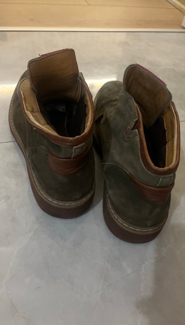 Yeşil Süet Erkek Bot, Tokalı - Görsel 4