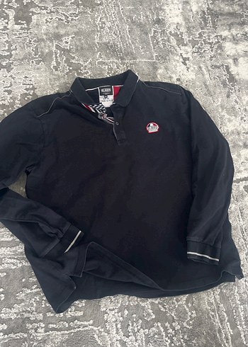 Erkek Siyah Uzun Kollu Polo Tişört - Görsel 4