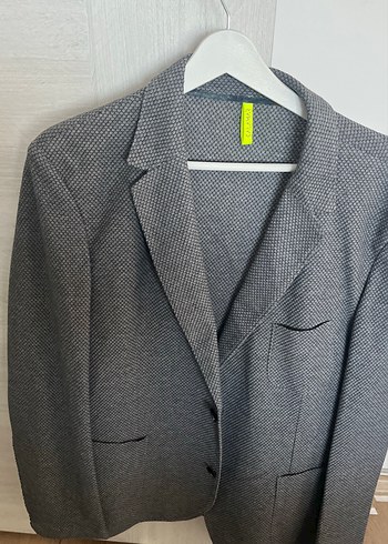 Gri Erkek Düz Desensiz Ceket - Görsel 2