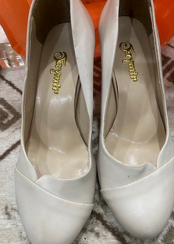 Bej Kadın Dolgu Topuklu Ayakkabı - Görsel 3