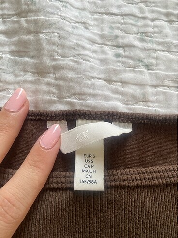 H&M Kahverengi askılı crop hm