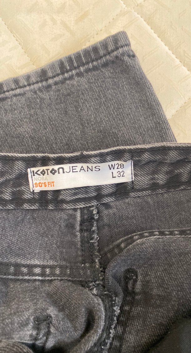 Siyah Kadın Denim Normal Boy Pantolon - Görsel 3