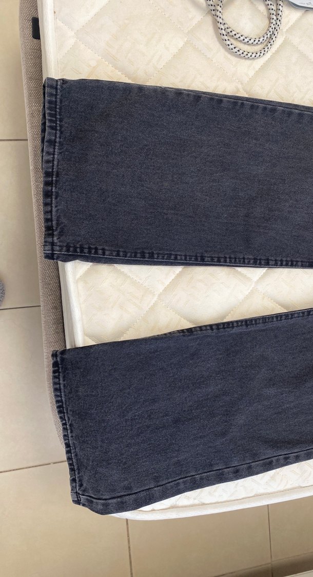 Siyah Kadın Denim Normal Boy Pantolon - Görsel 2