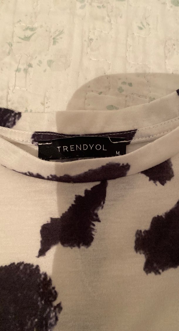 Baskılı Gevşek Kesim Kısa Kollu Kadın Tişört - Görsel 2