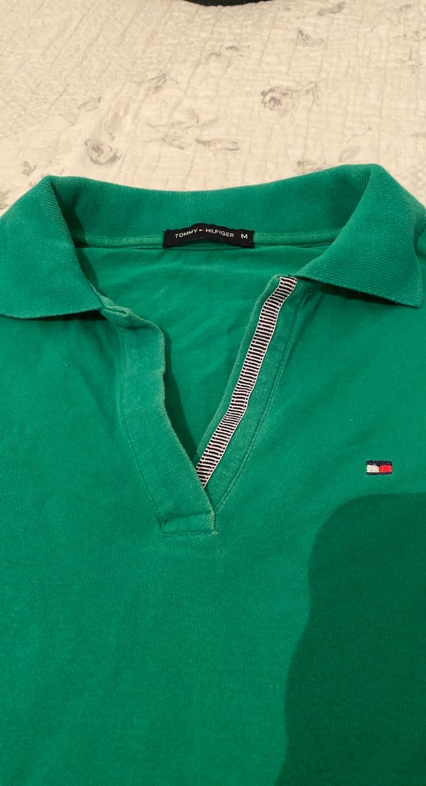 Yeşil V Yakalı Kısa Kollu Midi Elbise - Görsel 2