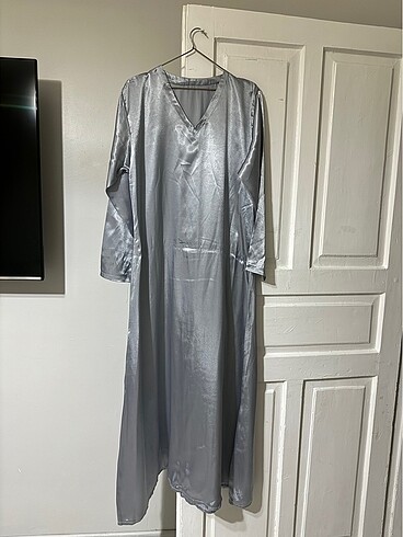 46 Beden gri Renk Gri Kaftan
