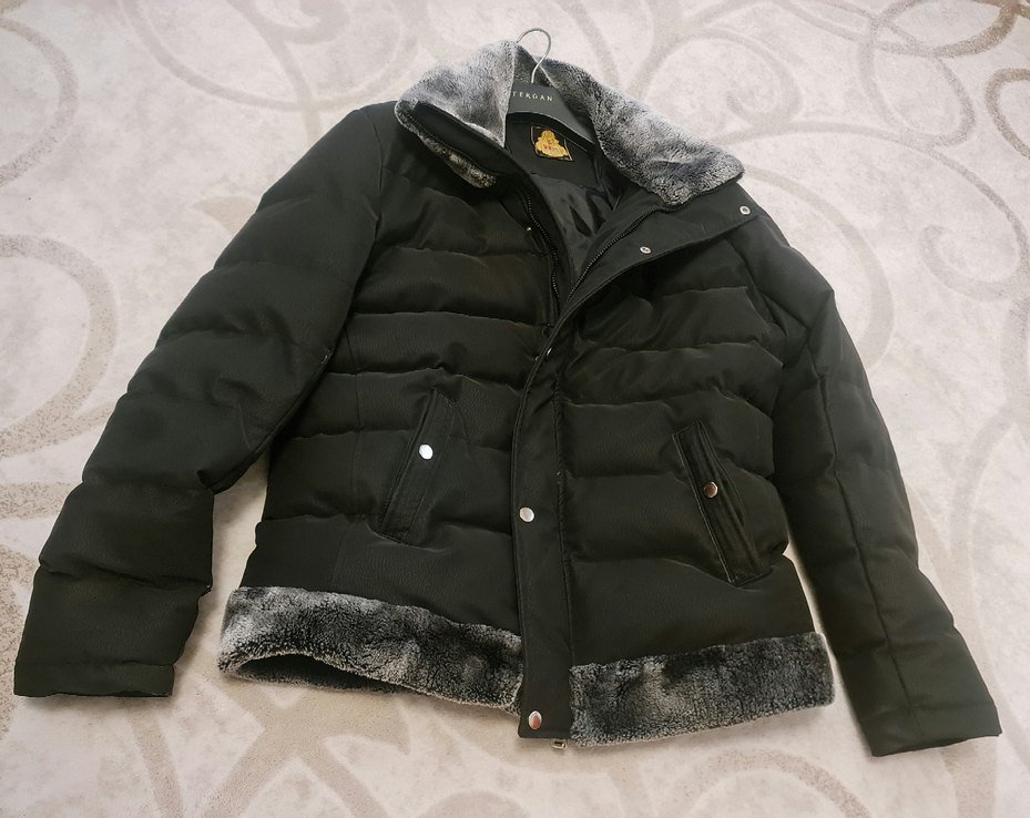 Siyah Kışlık Kürklü Mont L/XL İhraç ürünü - Görsel 3