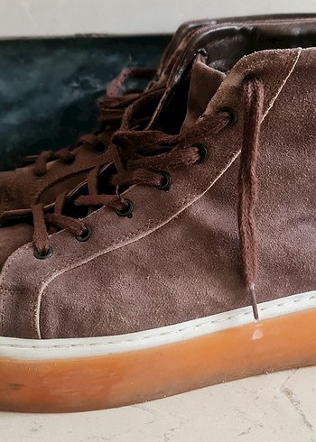 Erkek Kahverengi Süet Sneakers - Görsel 2