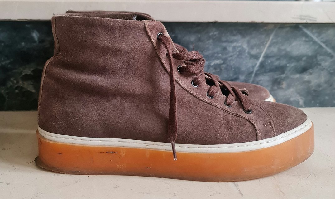 Erkek Kahverengi Süet Sneakers - Görsel 3