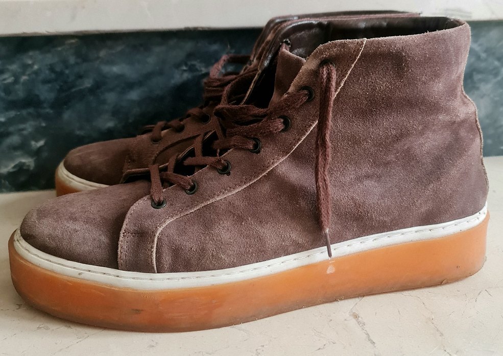 Erkek Kahverengi Süet Sneakers - Görsel 2