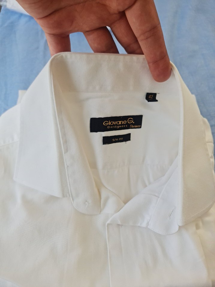 Giovane G. Erkek Slim Fit beyaz gömlek - Görsel 2