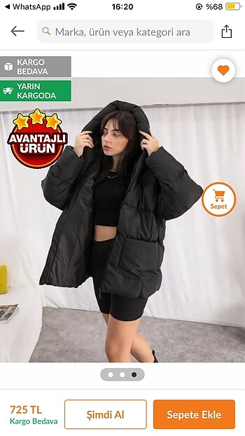 Trendyol yarasa şişme oversize mont