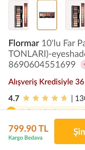  Beden flormar far paleti