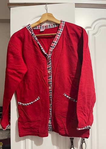 Diğer Kırmızı Uzun Kollu Rahat Kadın Pijama Takımı