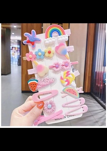 Bohem Tarzda Boncuklu Kahverengi Çocuk Toka Seti - Görsel 8