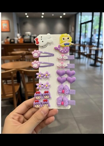 Bohem Tarzda Boncuklu Kahverengi Çocuk Toka Seti - Görsel 7