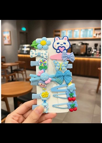 Bohem Tarzda Boncuklu Kahverengi Çocuk Toka Seti - Görsel 9