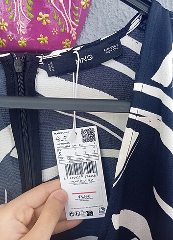 s Beden Mango siyah beyaz tulum