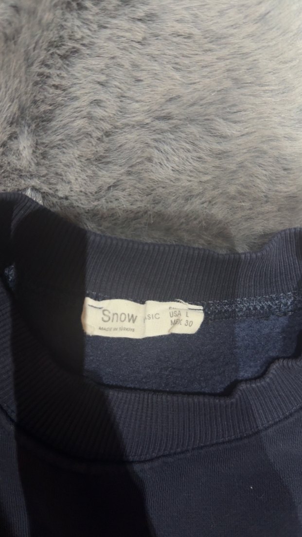 Kadın Mavi Sweatshirt, Uzun Kollu, Rahat Kesim - Görsel 2