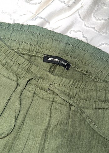 Yeşil Bol Kesim Müslüm Kadın Pantolon - Görsel 2