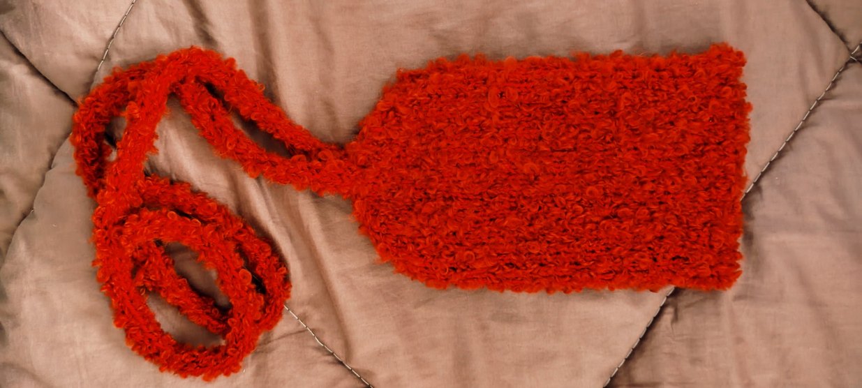 Kırmızı Örgü Kadın Yün Bere - Görsel 3