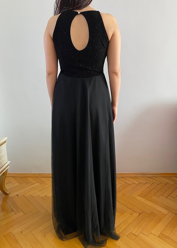 Siyah Tüllü Elbise - Görsel 3