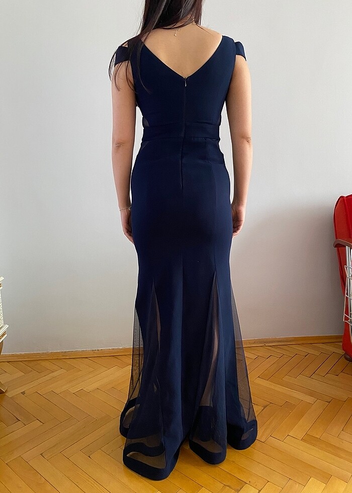 Lacivert Elbise - Görsel 3