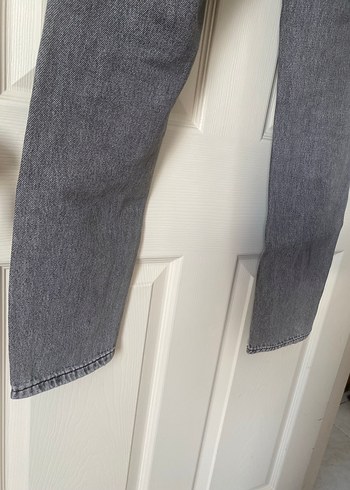 Trendyol & Milla Düğmeli Gri Kadın Denim Pantolon