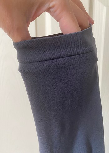 s Beden mavi Renk Kadın Mavi Midi Tayt, Kemer Detaylı