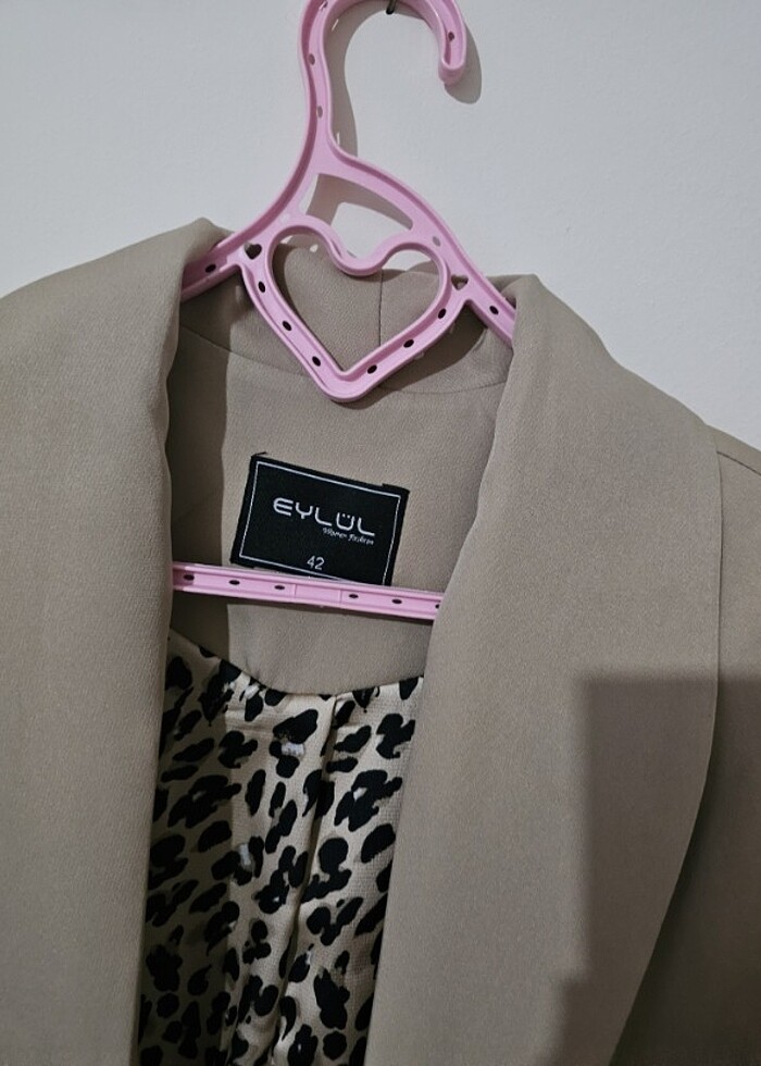 Blazer Ceket Leopar Detaylı  - Görsel 5