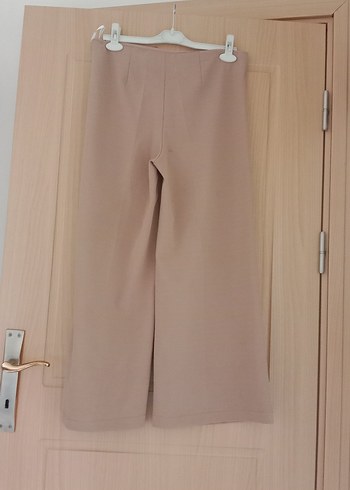 Bej Midi Kumaş Kadın Pantolon
