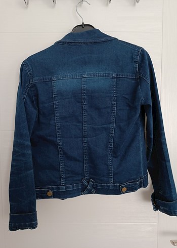 Diğer Mavi Düğmeli Kadın Denim Ceket