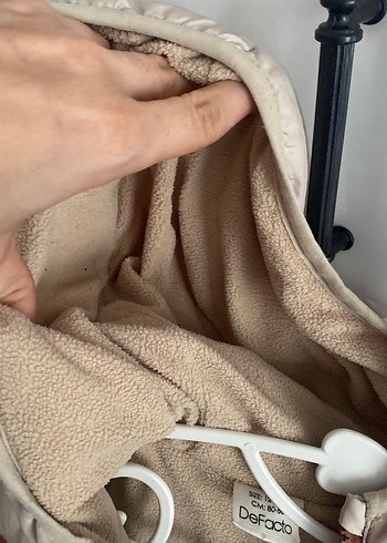 Kız Çocuk Kahverengi Fermuarlı Yelek - Görsel 4