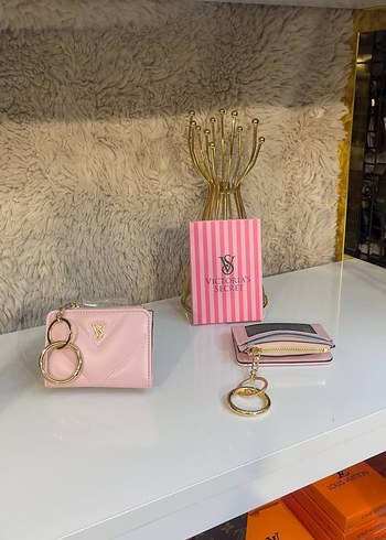 Victoria's Secret Pembe Mini Deri Cüzdan