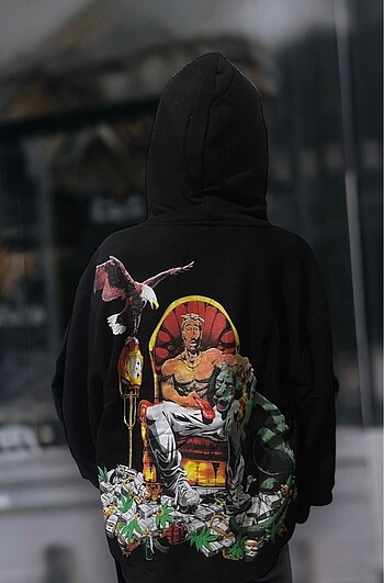 40 Beden Tupac sırt baskılı sweatshirt/hoodie