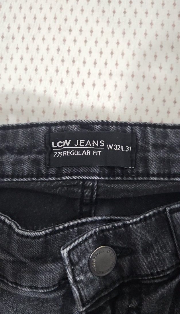 Siyah Regular Fit Erkek Kot Pantolon - Görsel 4