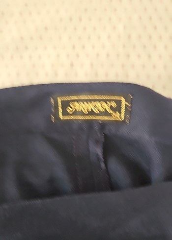 Kadın Parlak Mavi Pilili Kumaş Pantolon - Görsel 4