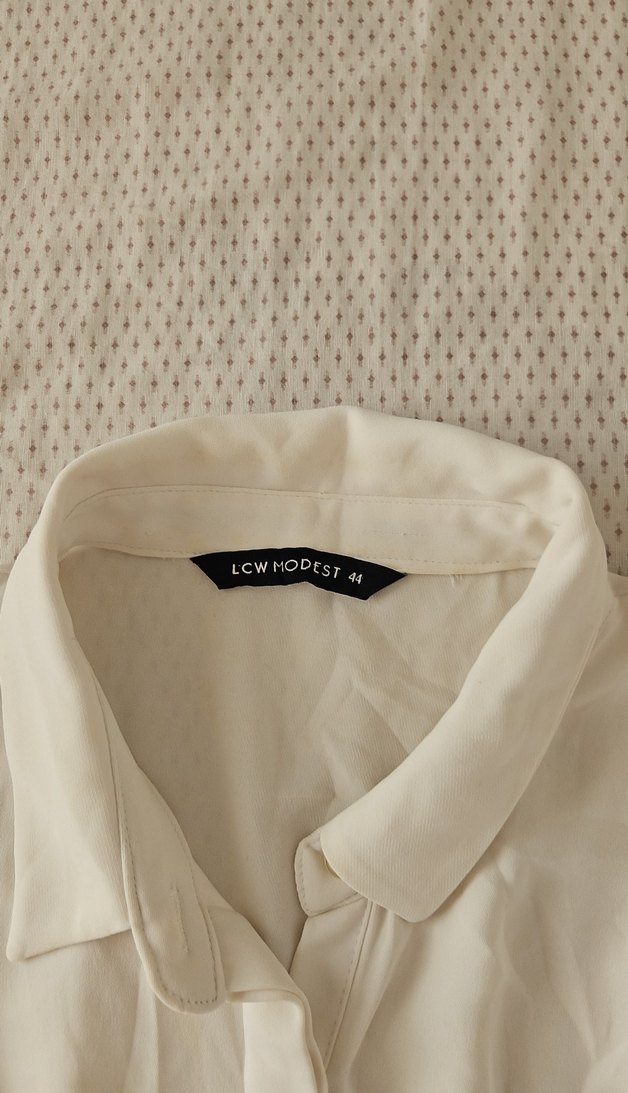 Kadın Beyaz Uzun Kollu Gömlek - Görsel 4